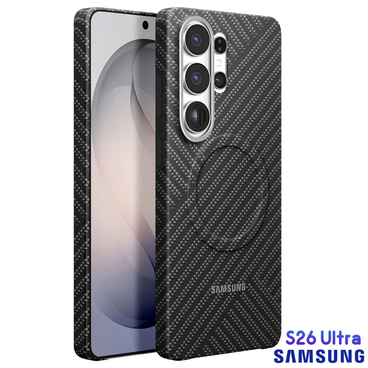 قاب کربنی اورجینال Galaxy S26 Ultra برند سامسونگ مدل Carbon Magnet — تصویر ۱۱