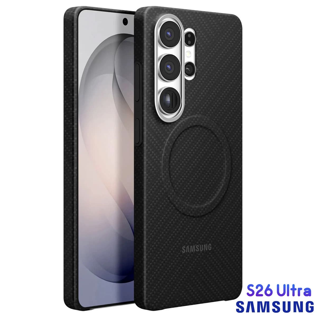 قاب کربنی اورجینال Galaxy S26 Ultra برند سامسونگ مدل Carbon Magnet — تصویر ۹