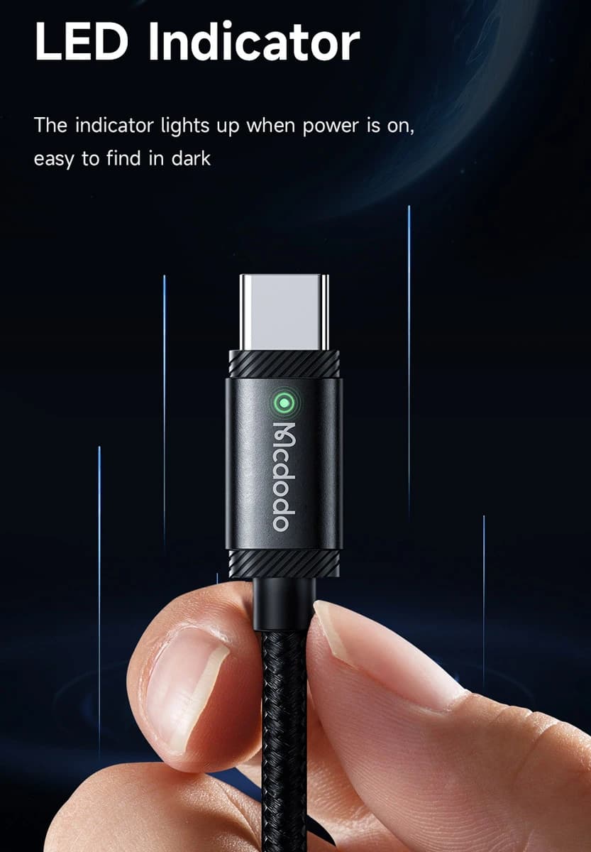 کابل شارژ 120 وات 1.5 متر USB-A به Type-C برند مک دودو مدل Mcdodo CA-4730 — تصویر ۸