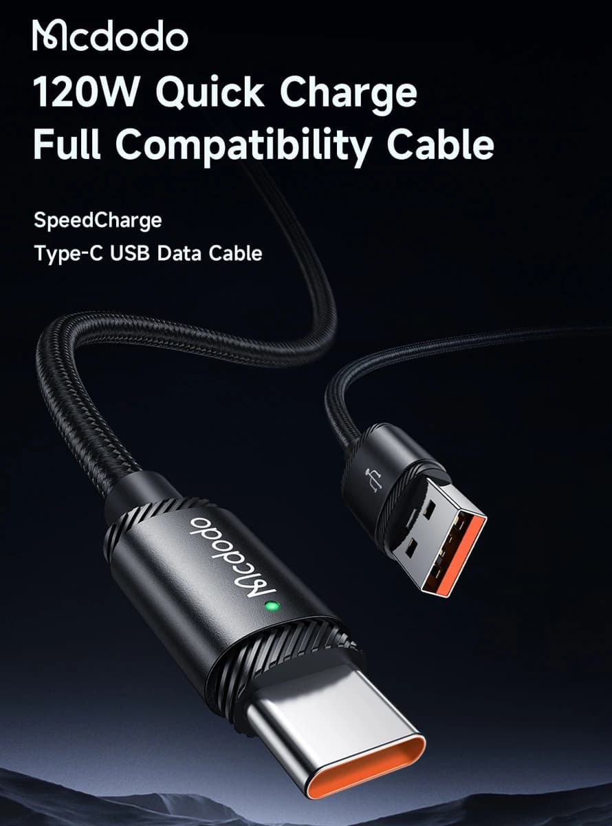 کابل شارژ 120 وات 1.5 متر USB-A به Type-C برند مک دودو مدل Mcdodo CA-4730 — تصویر ۵
