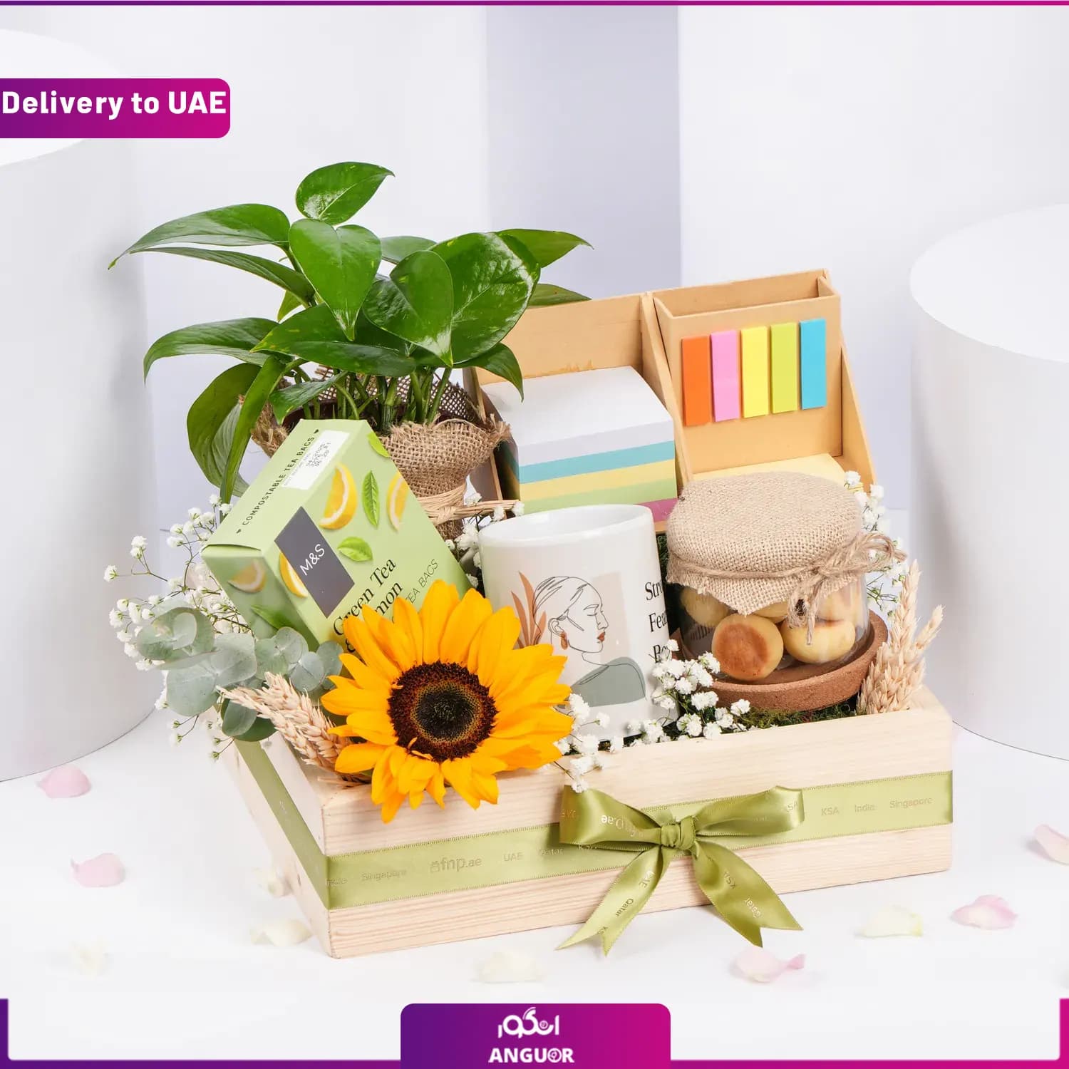 پک هدیه با گل ( ارسال به دبی و امارات) — تصویر ۴