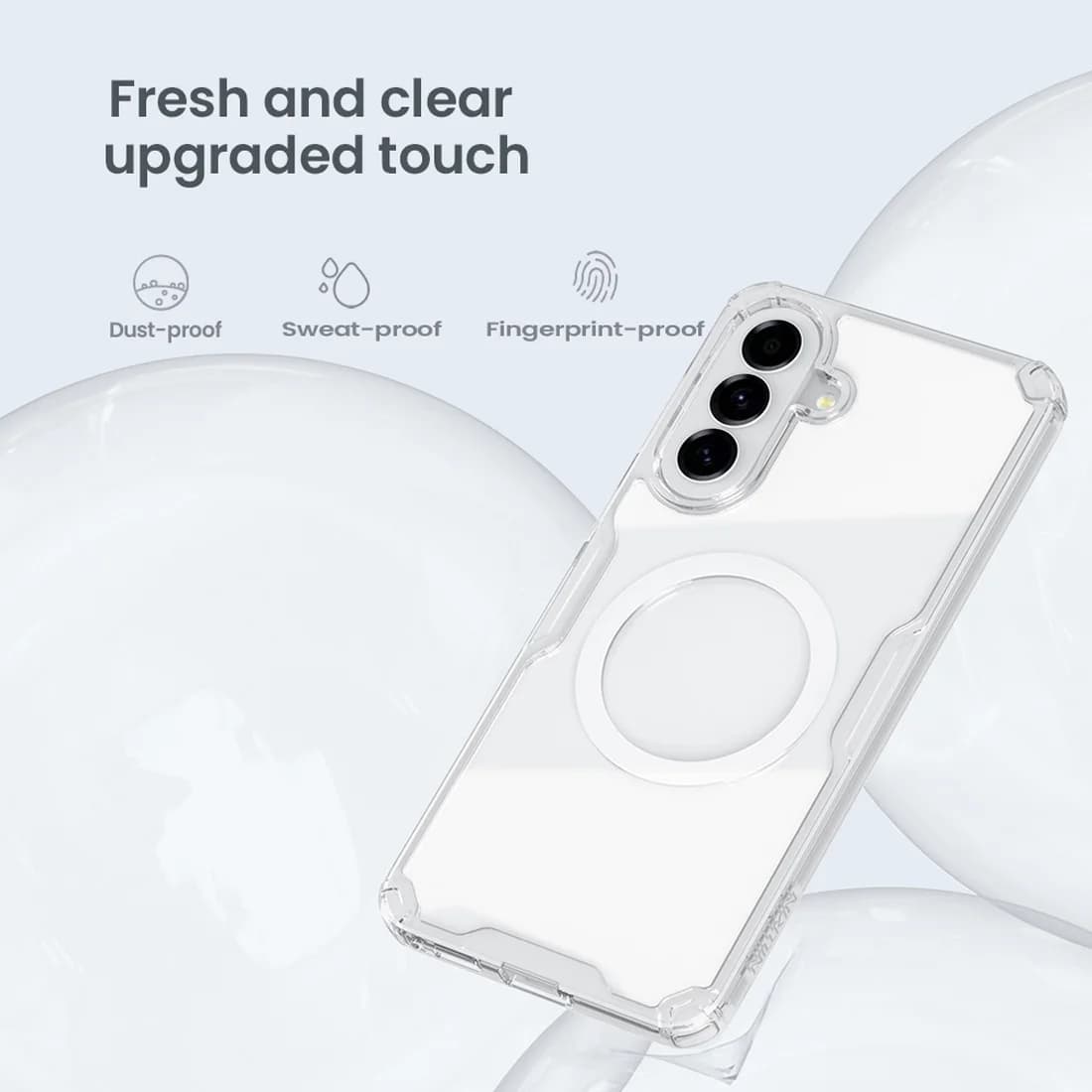 قاب شفاف مگ سیف Galaxy A37 مارک نیلکین مدل Nature TPU Pro Magnetic — تصویر ۸
