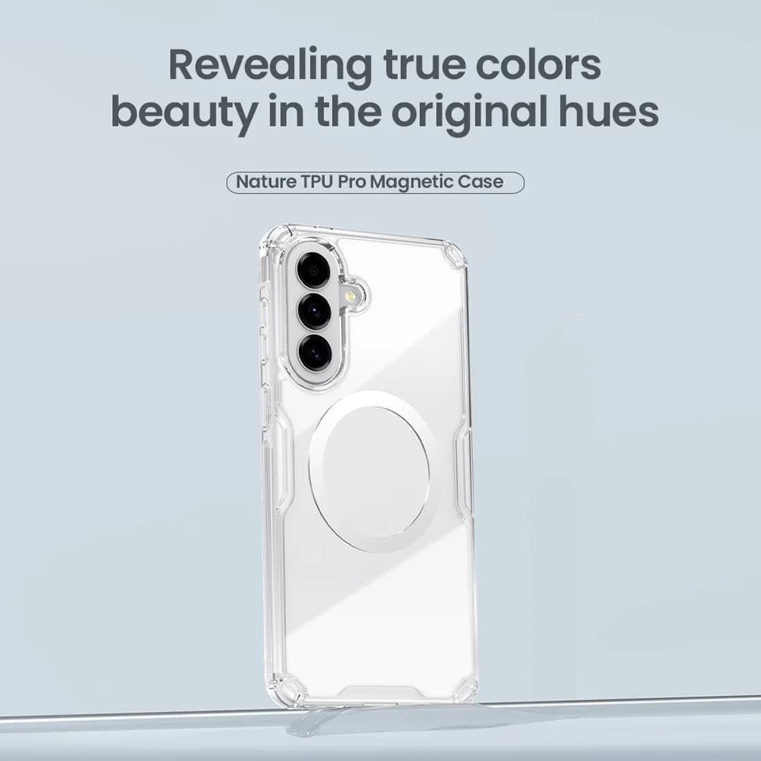 قاب شفاف مگ سیف Galaxy A37 مارک نیلکین مدل Nature TPU Pro Magnetic — تصویر ۴