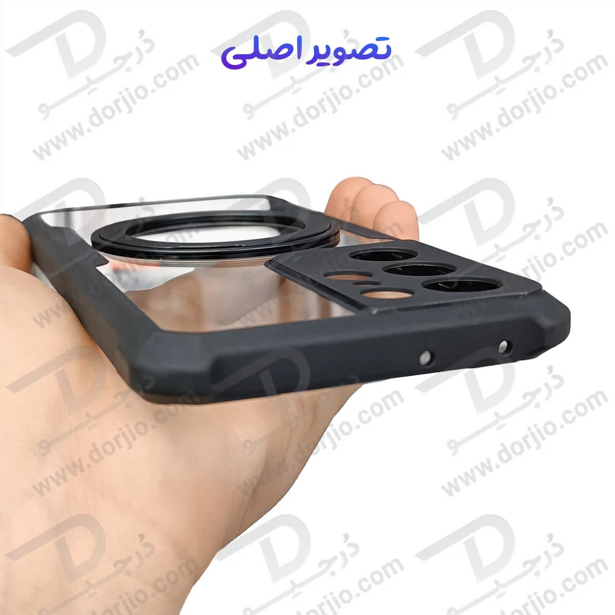 گارد شفاف رینگ استند 360 درجه مگ سیف Galaxy S21 Ultra مارک XUNDD سری Beatle Rotatable — تصویر ۹