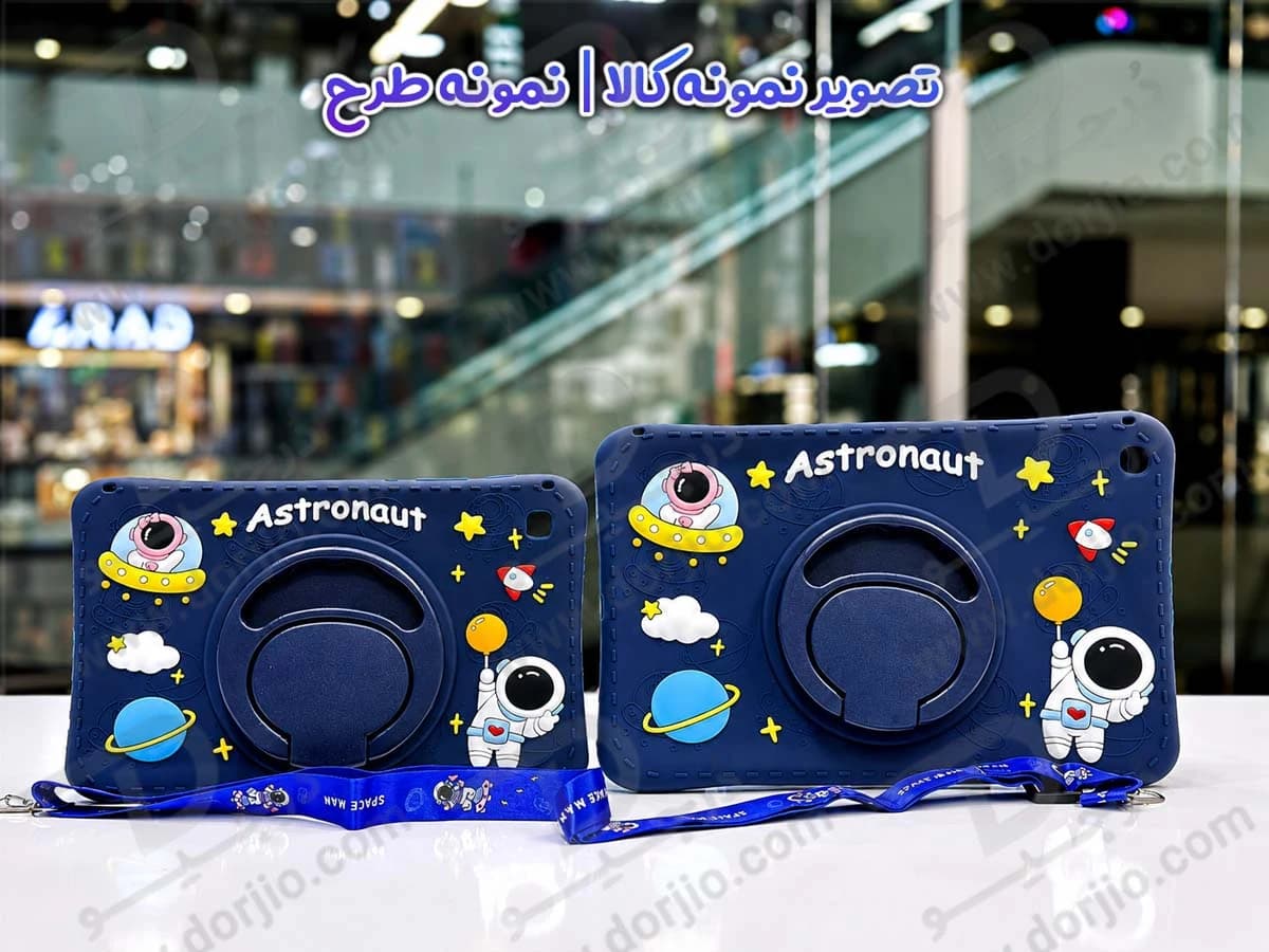 قاب سیلیکونی فانتزی تبلت Samsung A7 10.4 ( T505 ) | طرح فضانورد با استند و بند آویز — تصویر ۵