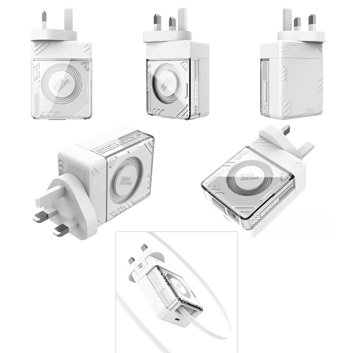 شارژر دیواری 65 وات نیلکین Nillkin IceCore با کابل Type-C جمع‌شونده، فناوری GaN و شارژ سریع دوگانه — تصویر ۱۲