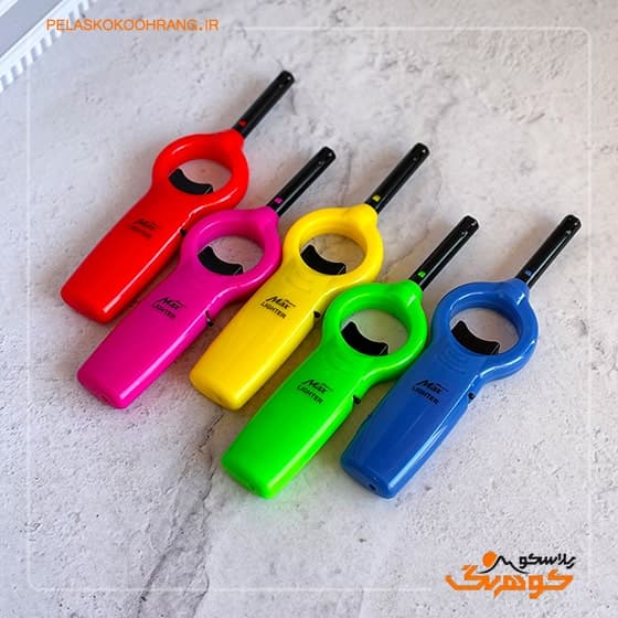 فندک رنگی دکمه وسط BIC