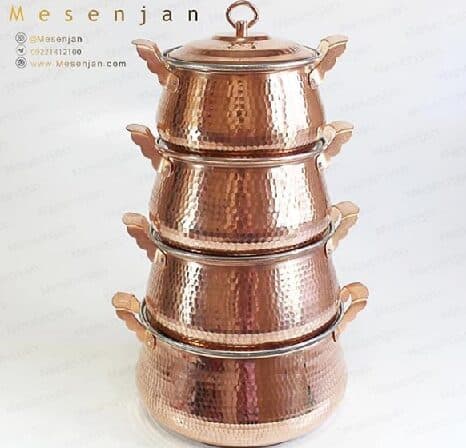 ست قابلمه ته گرد مسی