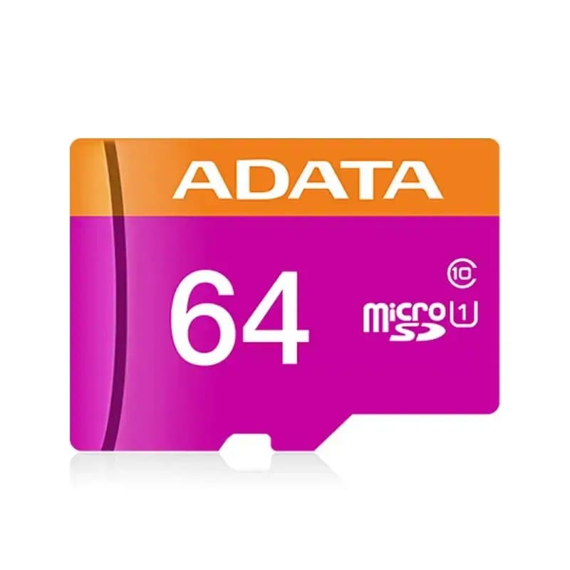کارت حافظه ا‎ی‌دیتا مدل SDHC UHS-I +ADP V10 R80 W25 با ظرفیت 64 گیگابایت به همراه آداپتور