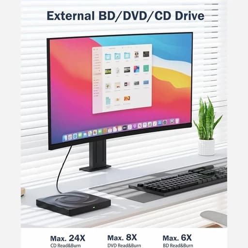 درایو بلوری اکسترنالDVD رایتر اورجینال امازون المان — تصویر ۳