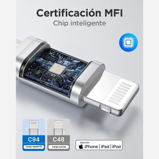 فست شارژر20وات هوشمند 2پورت(PD)باکابل کنفی ایفون اورجینال امازون المان — تصویر ۶