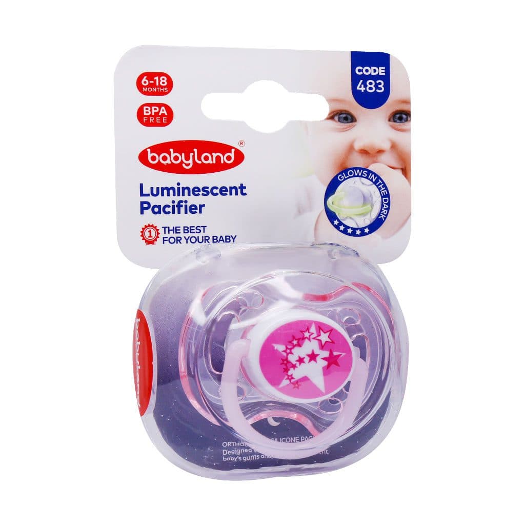 پستانک النا شب تاب فندقی(سرگرد) 6- 12 ماه بی بی لند babyland کد 481 — تصویر ۴