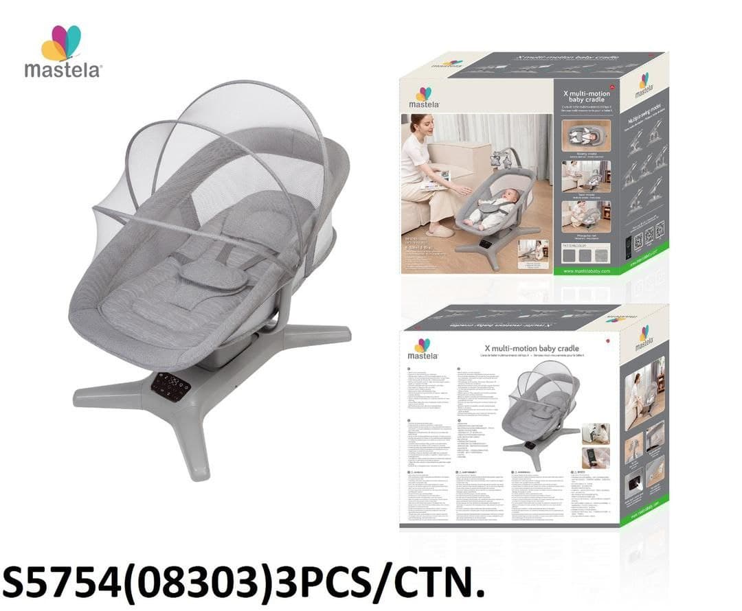 گهواره برقی 3 بعدی (لمسی) ماستلا Mastela X Multi Motion Baby Cradle — تصویر ۱۱