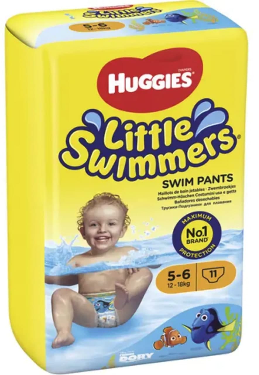 پوشک استخری Little Swimmers سایز 5-6 وزن 12-18 برند هاگیز Huggies — تصویر ۸