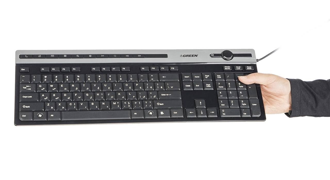 کیبورد گرین مدل GK-503 با حروف فارسی — تصویر ۹