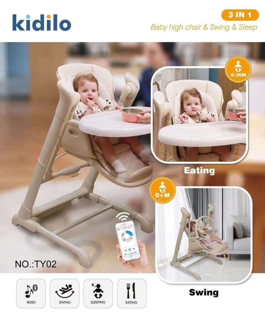 صندلی غذا تاب شو برقی مدل TY02 برند کیدیلو kidilo (سه کاره)