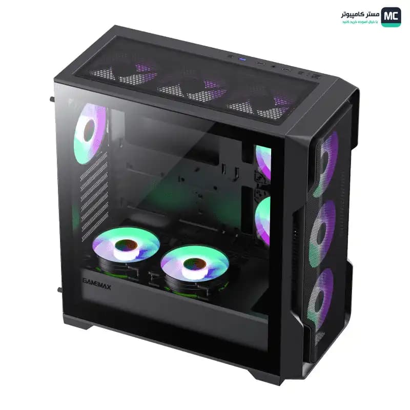 کیس گیمینگ گیم مکس Siege Black — تصویر ۱۰
