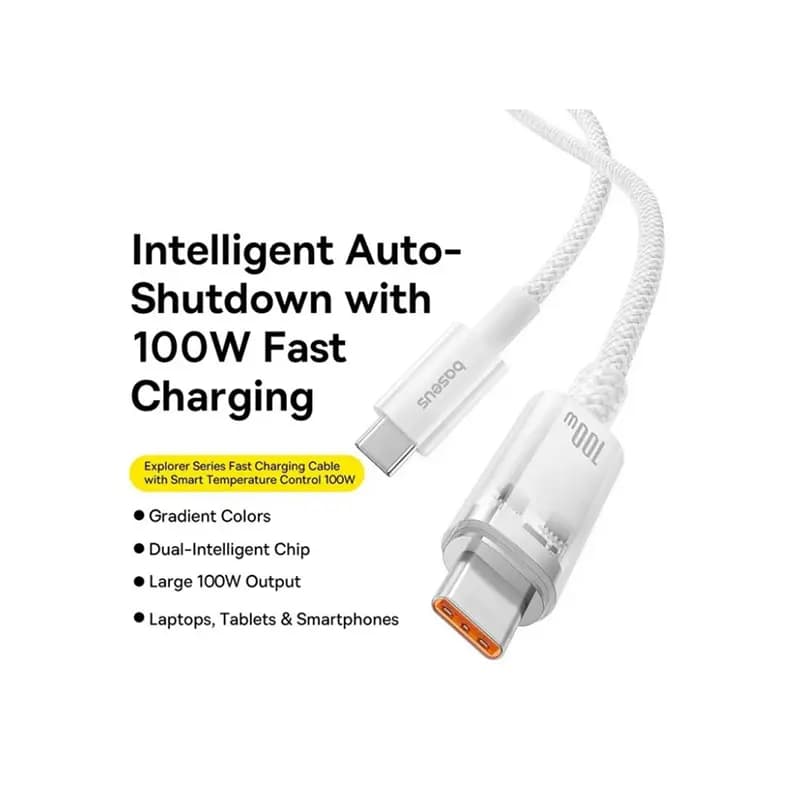 کابل تبدیل USB-C به USB-C باسئوس مدل P۱۰۳۱۹۷۰۳۲۲۱-۰۱ طول ۲ متر — تصویر ۹