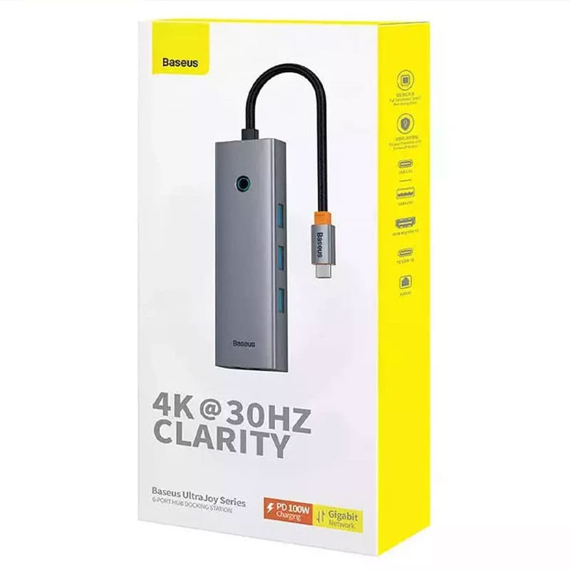 هاب 6 پورت Type-C باسئوس UltraJoy Series BS-OH151 B00052802811-00 — تصویر ۷