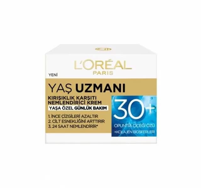 کرم ضد چروک و مرطوب کننده+30سال لورال50میلLOREAL AS UZMANI