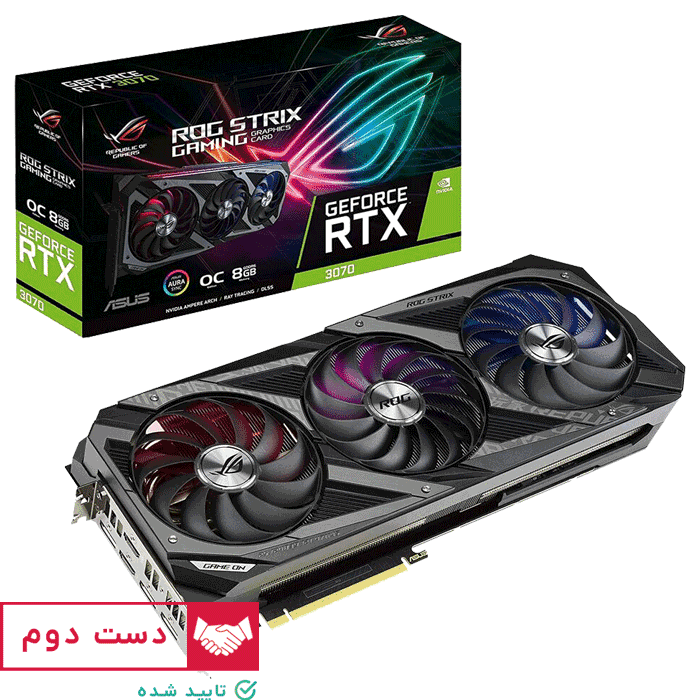 کارت گرافیک ASUS RTX 3070 ROG Strix 8GB GAMING OC دست دوم