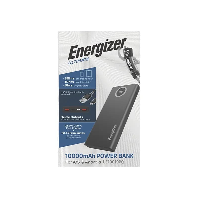 پاوربانک انرجایزر ظرفیت 10000 میلی‌ آمپر مدل Energizer UE10019PQ — تصویر ۱۱