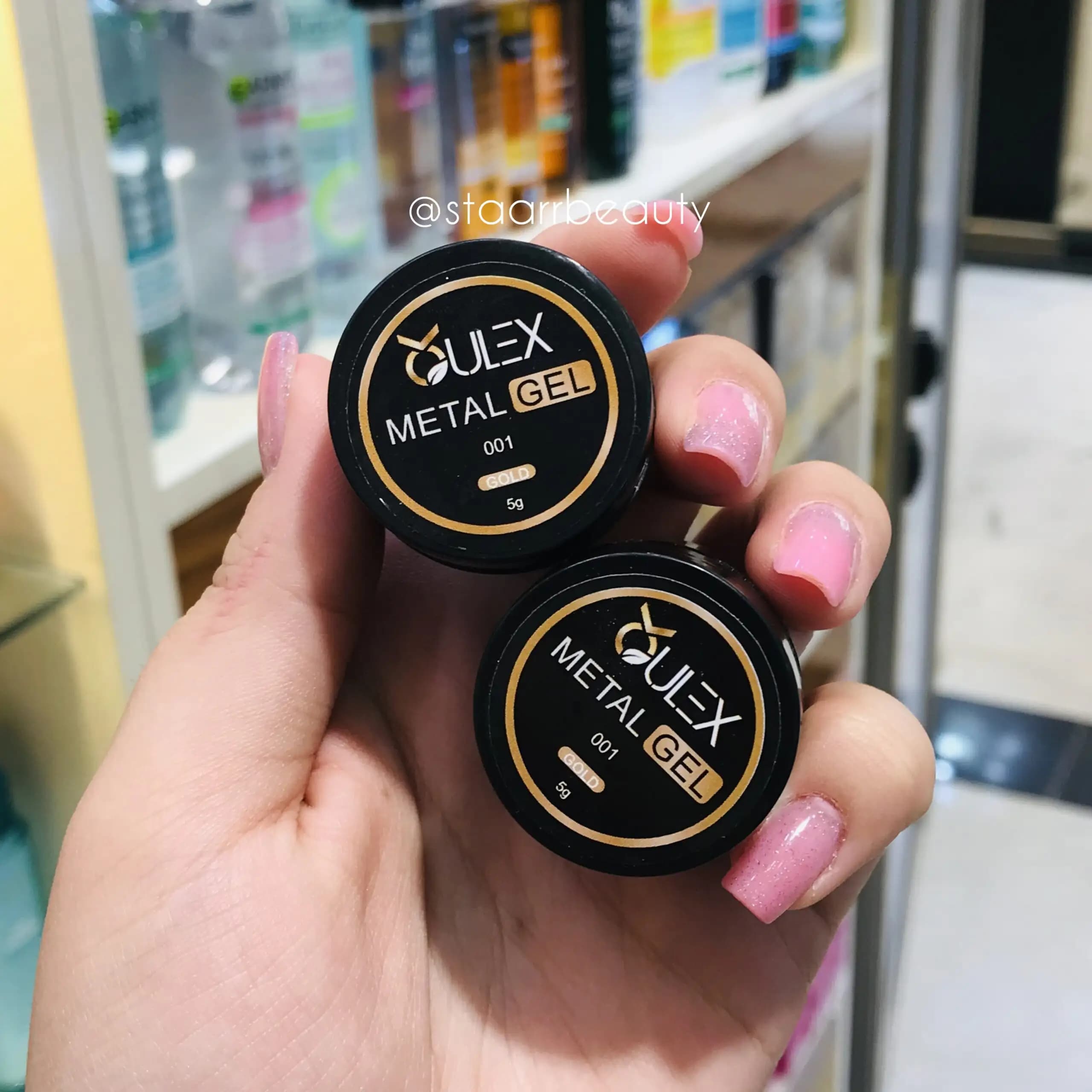 متال ژل طراحی ناخن 5 گرمی طلایی اولکس Oulex