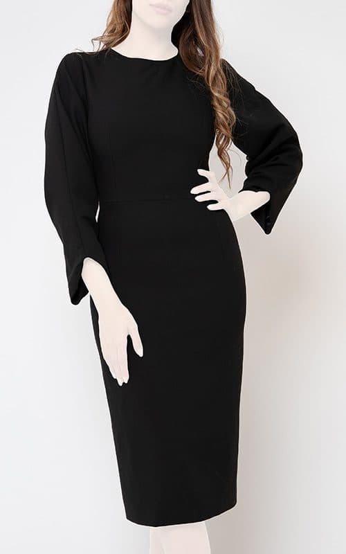 پیراهن مجلسی زنانه کهن (Kohan) مشکی مدل یقه گرد جذب کد 401114151107
