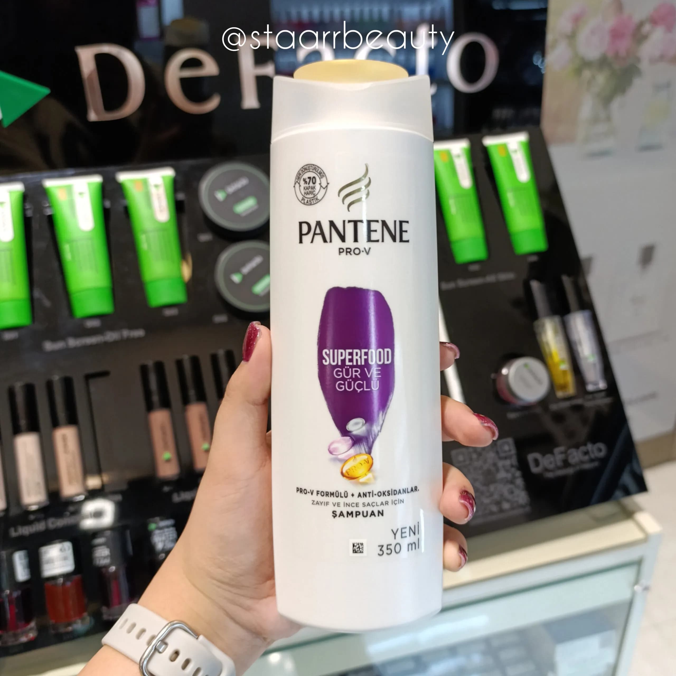 شامپو پنتن PANTENE تقویت و تغذیه کننده موی سوپرفود — تصویر ۳