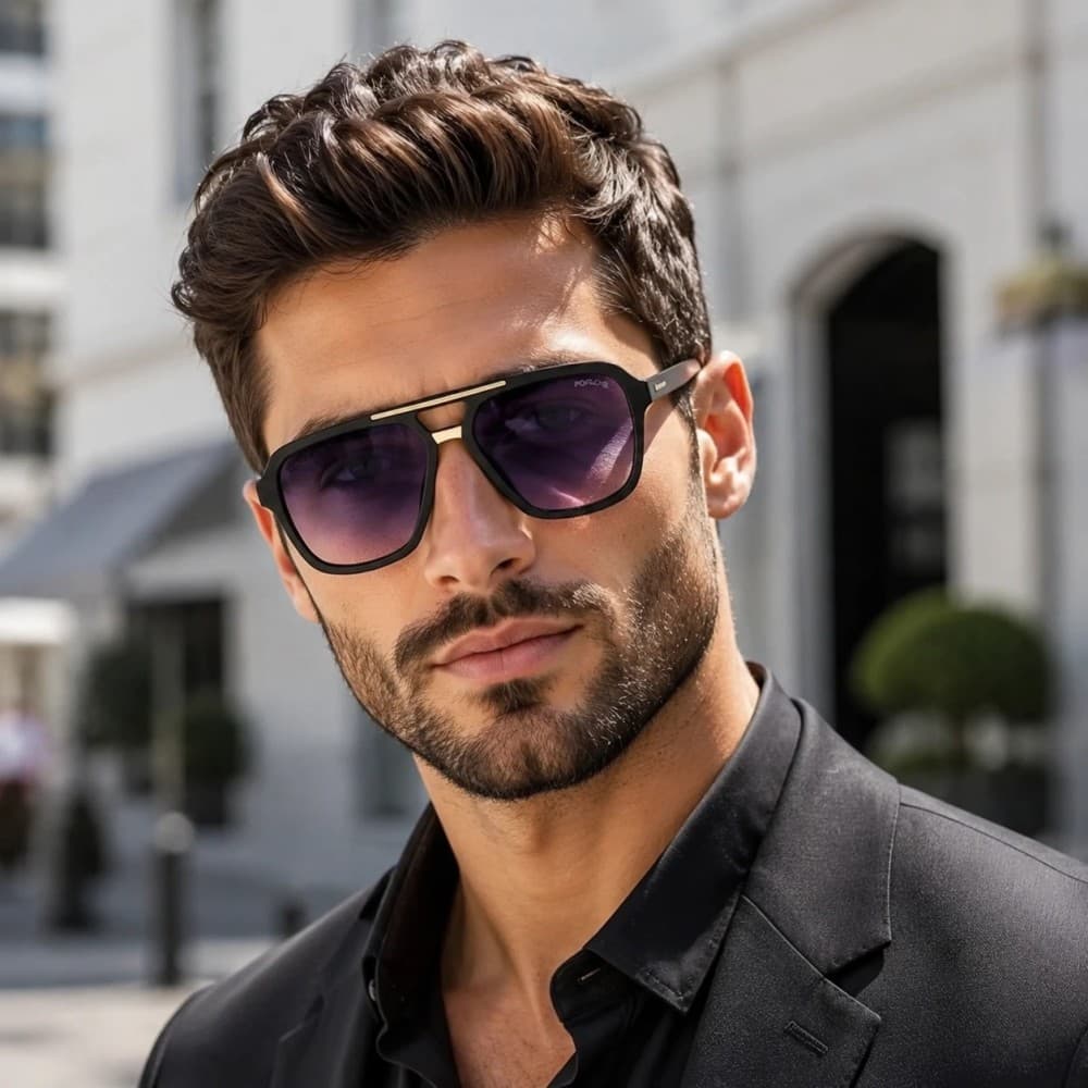 عینک آفتابی مردانه فریم کائوچو Porsche Design — تصویر ۲