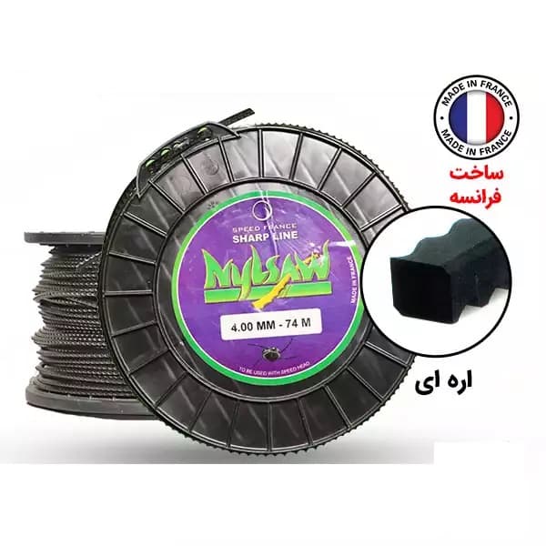 نخ علف زن 4 میل 74 متری مشکی اره ای