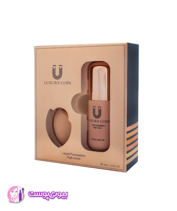 ست کرم پودر لاکچری کوین شماره 552 Natural Skin | پوشش طبیعی و سبک | خرید اصل — تصویر ۴