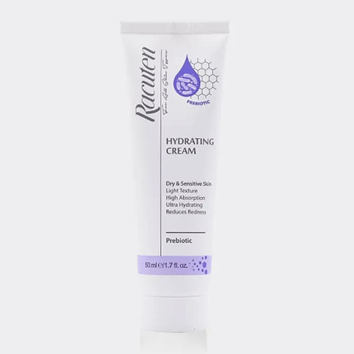 کرم آبرسان پوست خشک و حساس راکوتن Racuten Prebiotic Dry & Sensitive Hydrating Cream 50ml