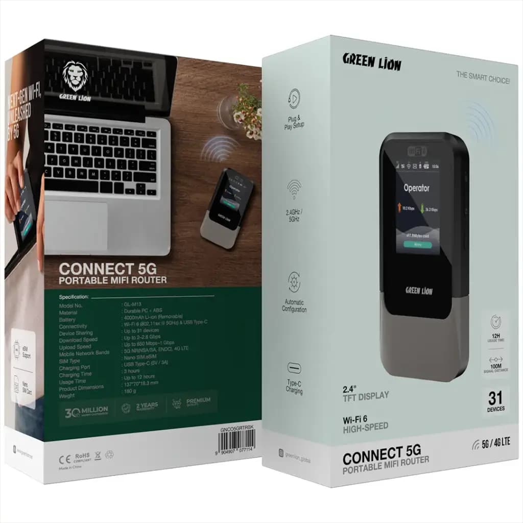 مودم جیبی 5G گرین لاین مدل GNCO5GRTRBK — تصویر ۹