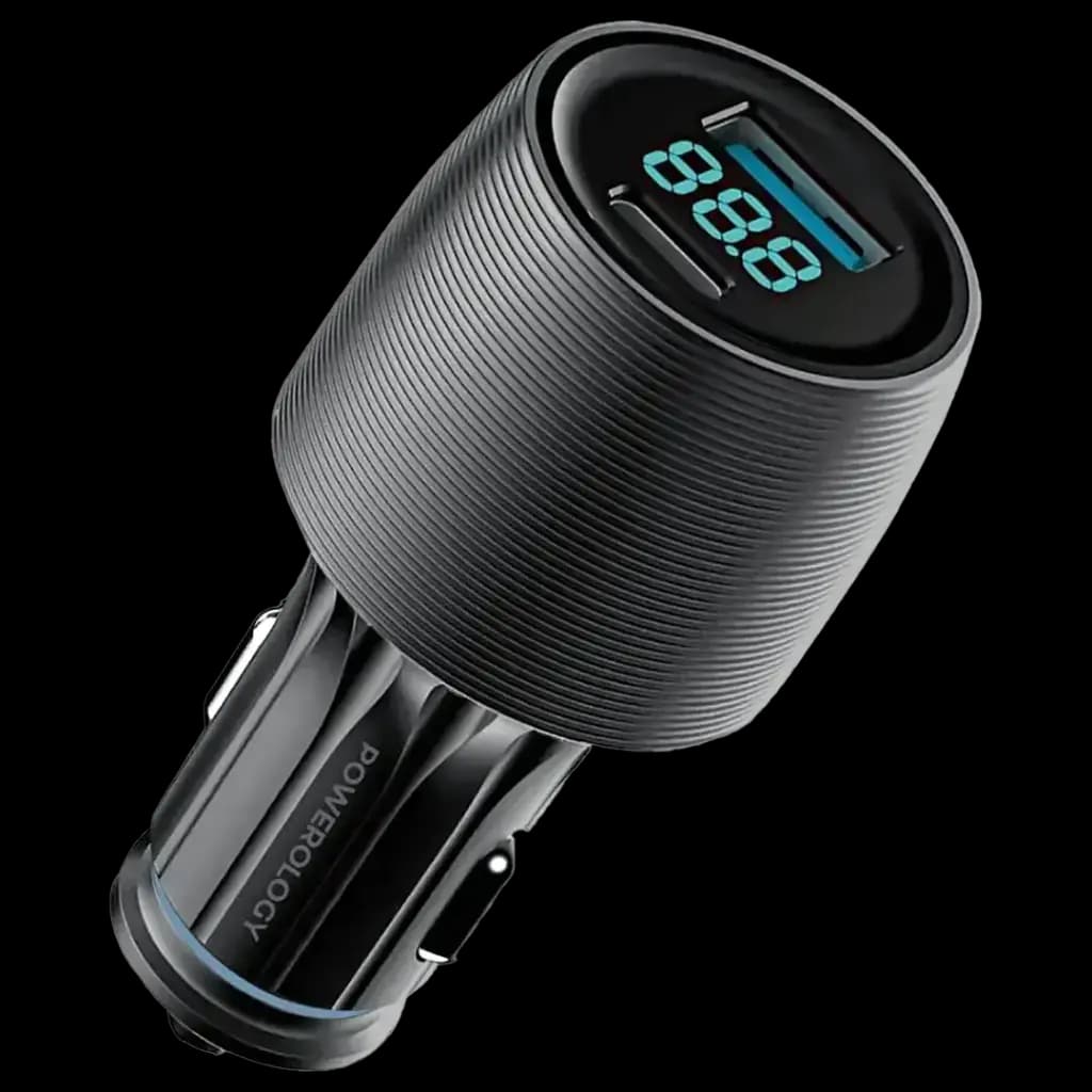 شارژر فندکی پاورولوژی 83W دو پورت مدل Velox PCCSR020BK