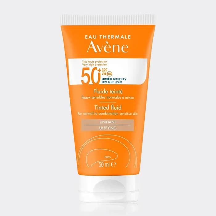 ضد آفتاب رنگی پوست نرمال و مختلط اون Avene Tinted fluid For normal to combination sensitive skin SPF50-50ml