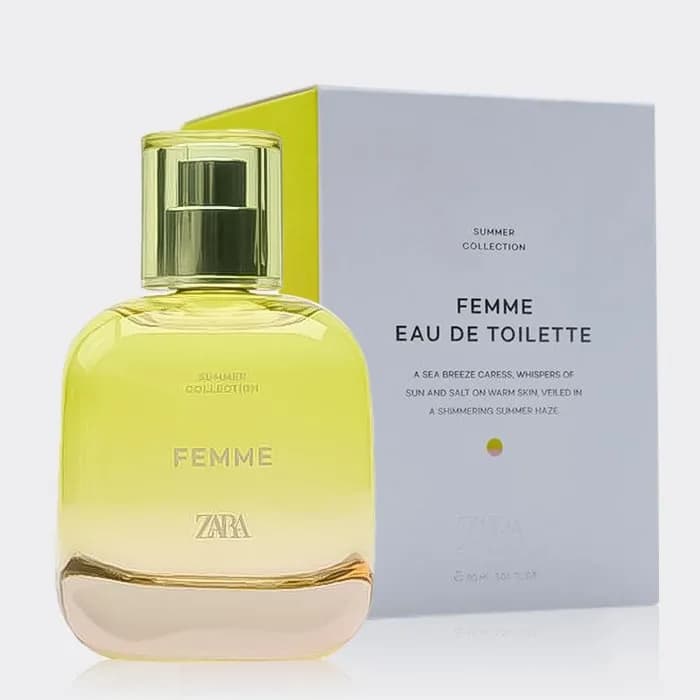 ادو تویلت زنانه فم سامر کالکشن زارا ZARA FEMME EAU DE TOILETTE 90 ML — تصویر ۳