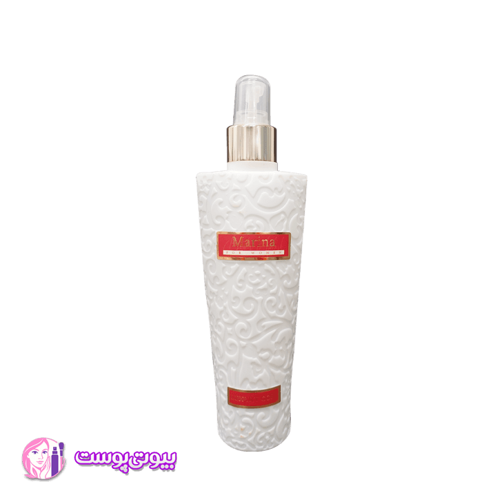 بادی اسپلش زنانه لاکچری کوین 230ml Marina | رایحه گرم و شیرین | بیوتی پوست