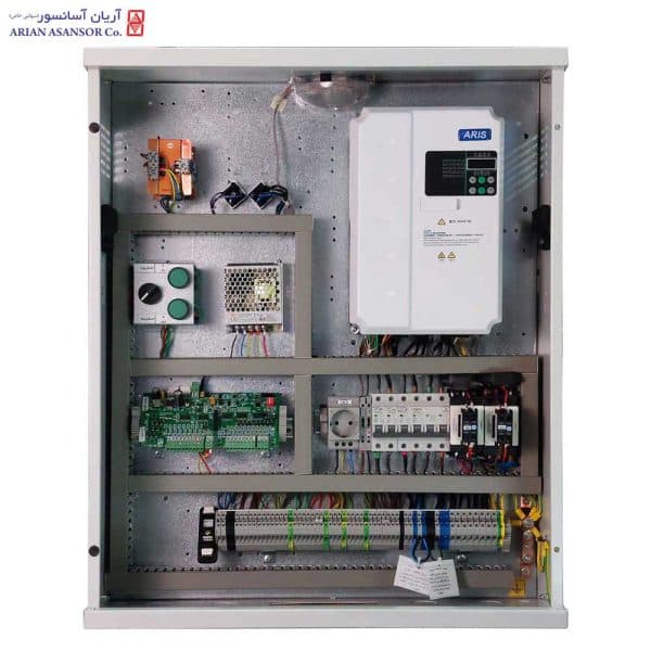 تابلو فرمان آریان آسانسور ادونس Integrated (آریس) 11 کیلووات گیربکس پایه یو پی اس
