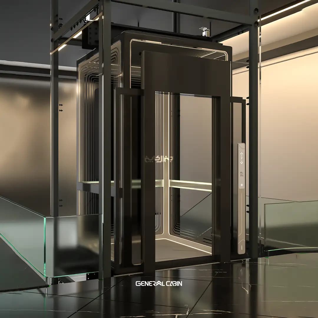 کابین آسانسور شیشه ای جنرال کابین مدل Zaha Glass — تصویر ۸