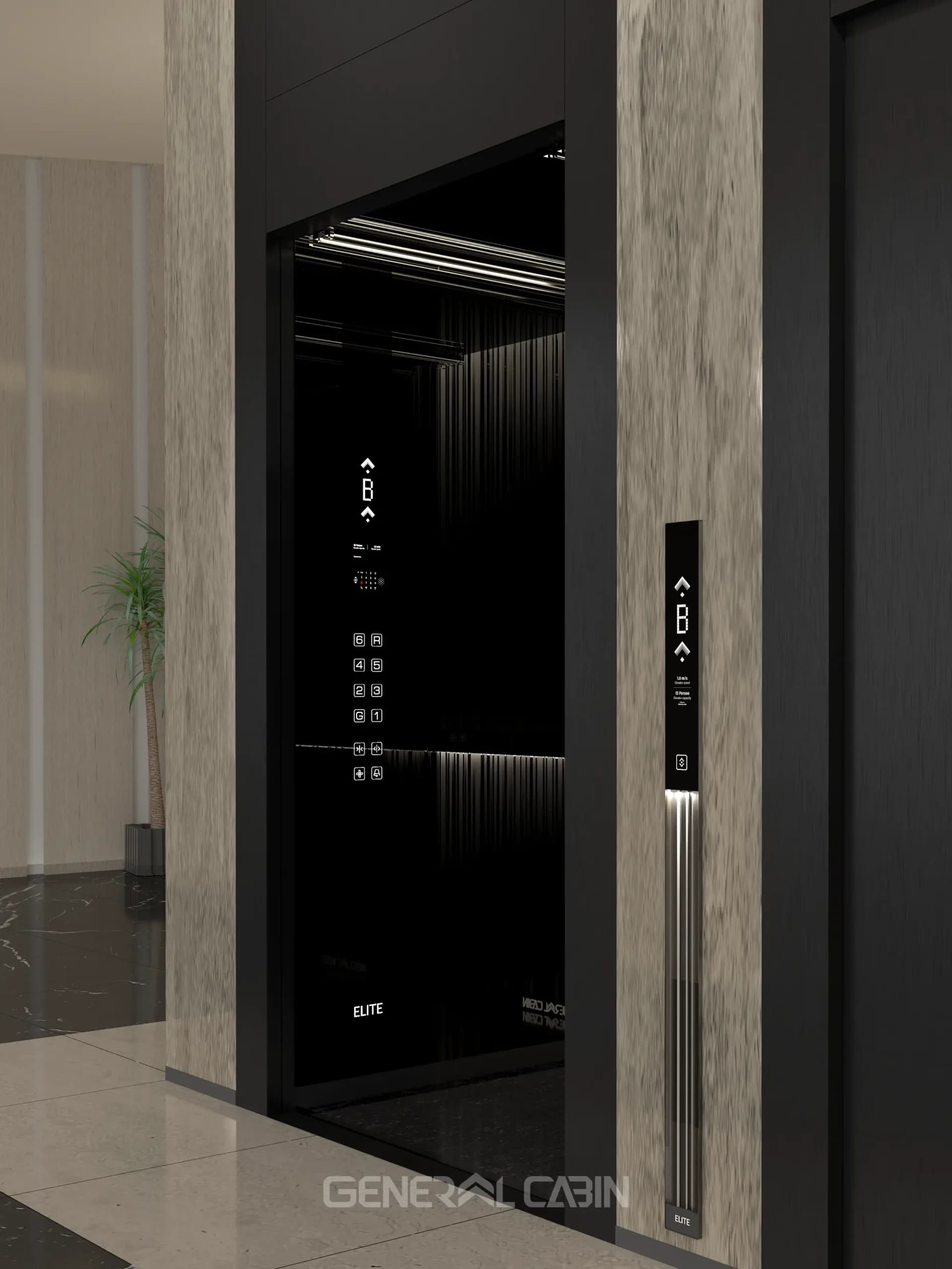 کابین آسانسور استیل جنرال کابین مدل الیت — تصویر ۱۱