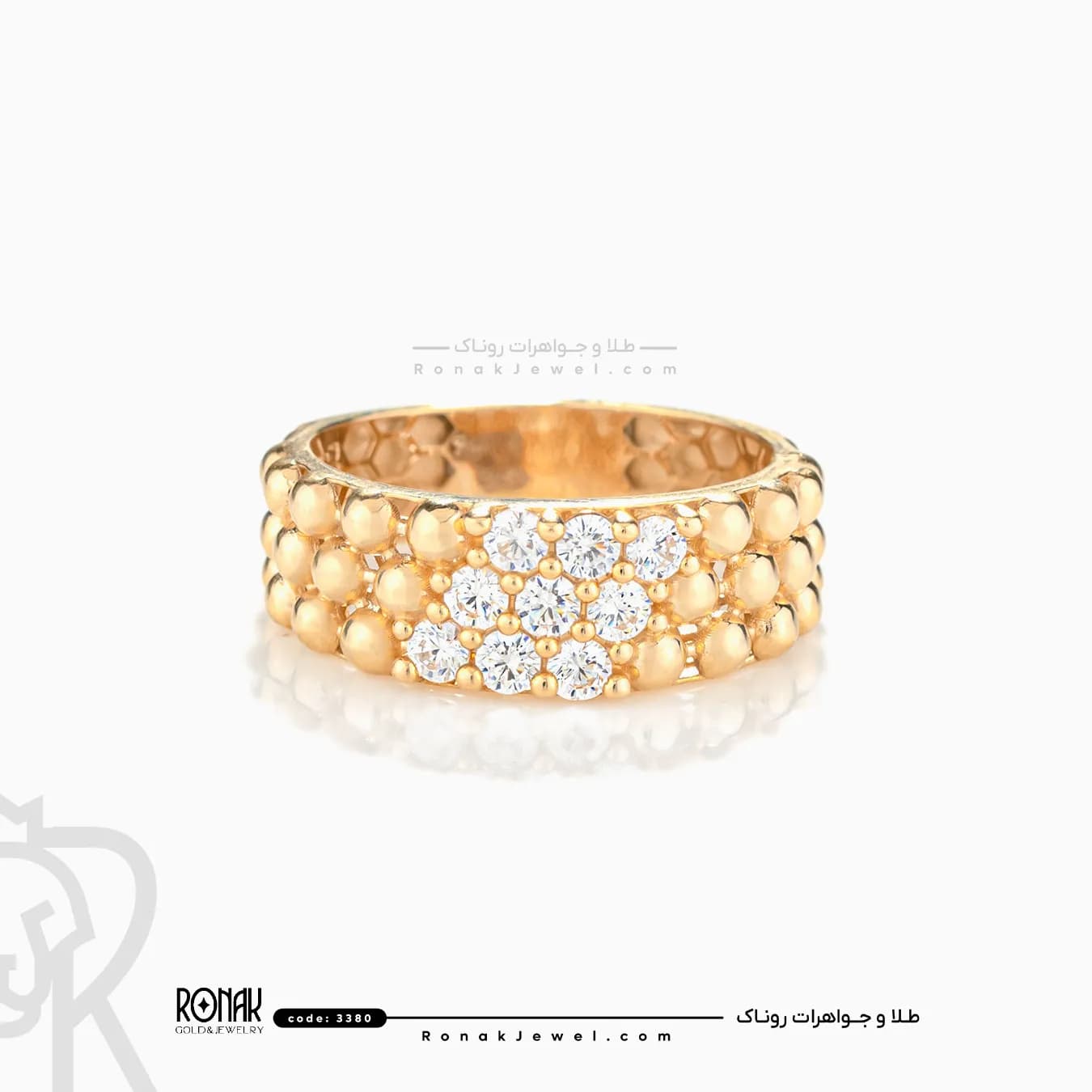 انگشتر لوکس آرشا1 (سفارشی) کد 3380 — تصویر ۳