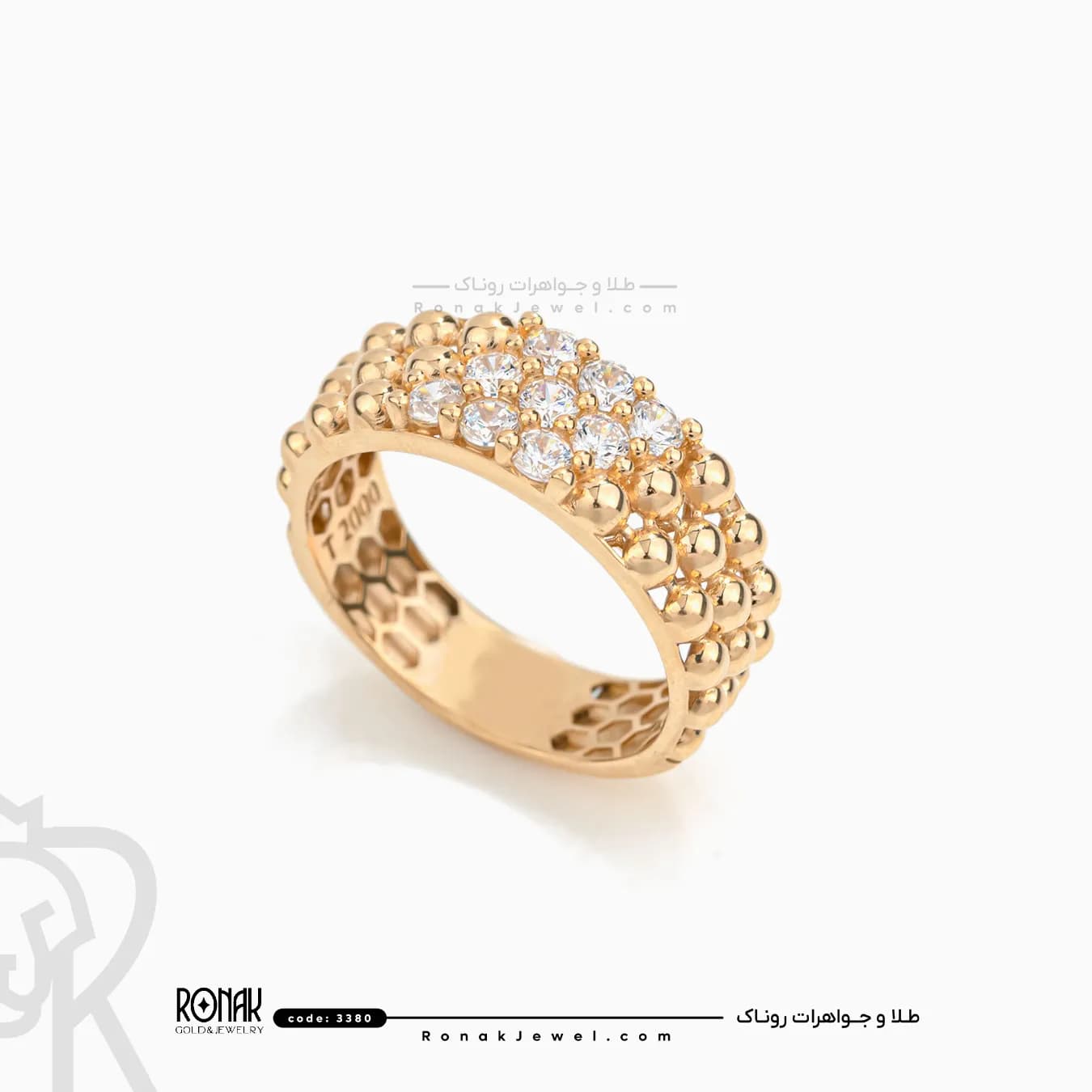انگشتر لوکس آرشا1 (سفارشی) کد 3380