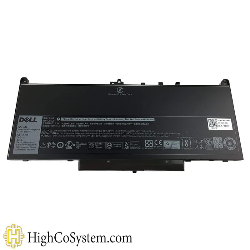 باتری لپ تاپ DELL مدل LATITUDE E7470 (J60J5) 7200mAh — تصویر ۳