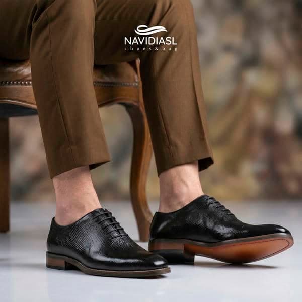 کفش چرم کلاسیک مردانه مدل گرشا کد 7073029 — تصویر ۴