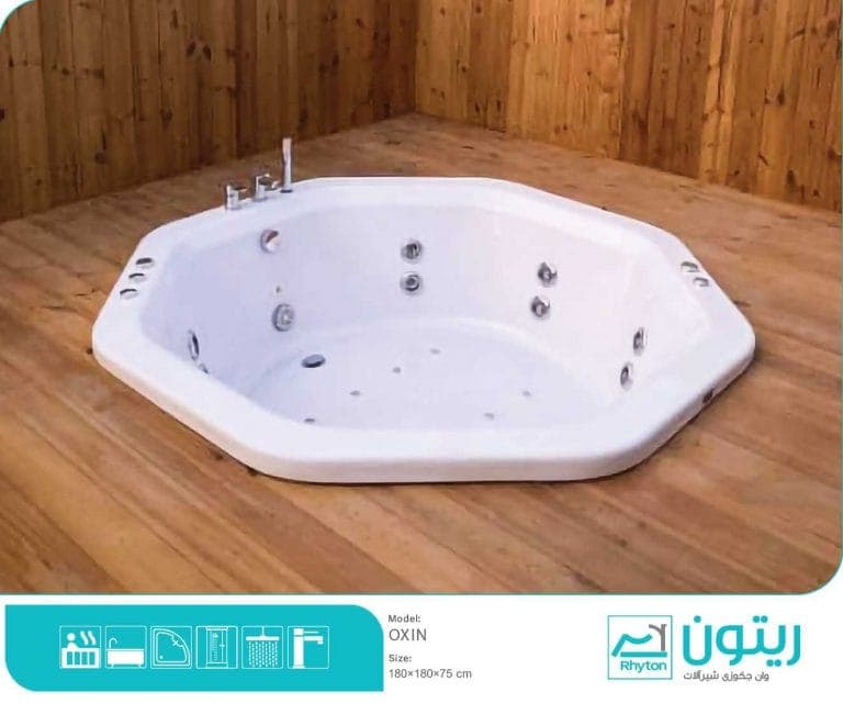 وان و جکوزی ریتون مدل اکسین ۱۸۰ (۳ و ۴ نفره دو موتوره) — تصویر ۵