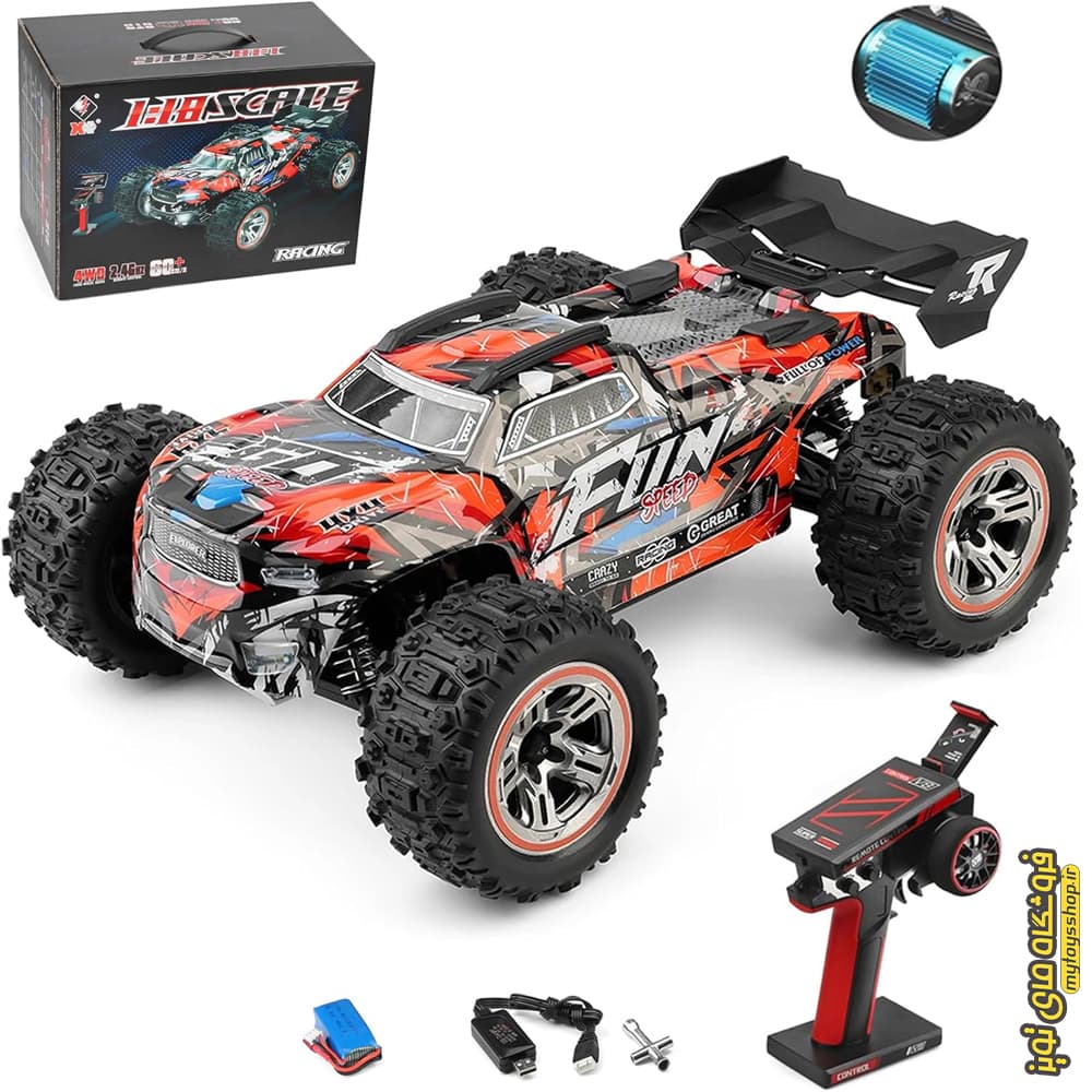 ماشین کنترلی WLTOYS 184008 موتور براشلس 60 کیلومتر