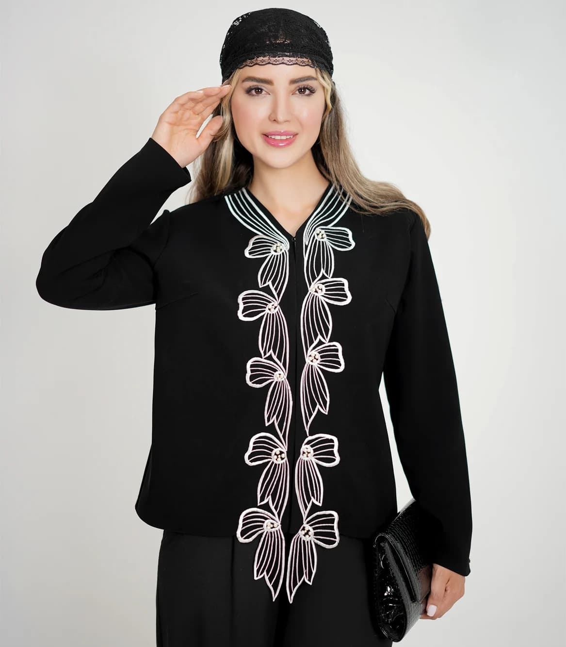 کت کرپ زنانه مدل پروانه