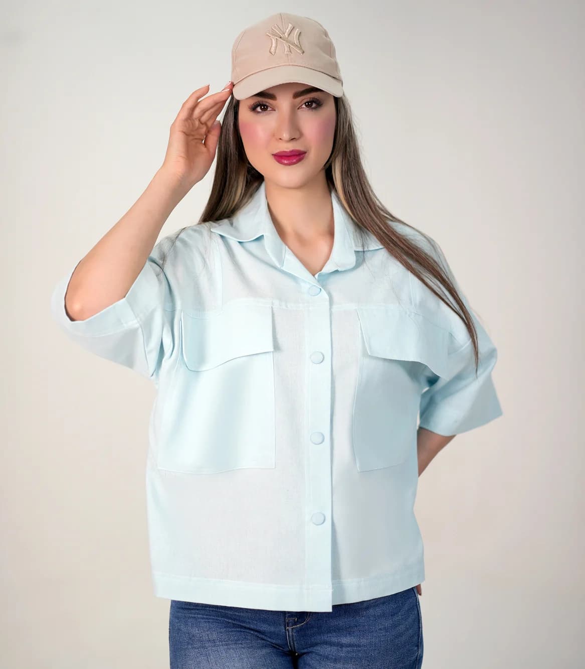 شومیز باکسی لینن کد 1327
