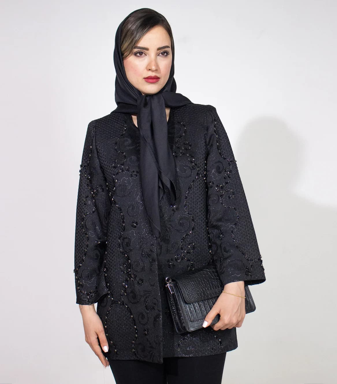 مانتو ژاکارد مرواریدی کد 542 — تصویر ۶